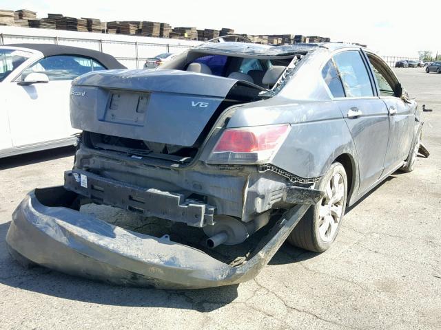 1HGCP36868A032191 - 2008 HONDA ACCORD EXL SILVER photo 4