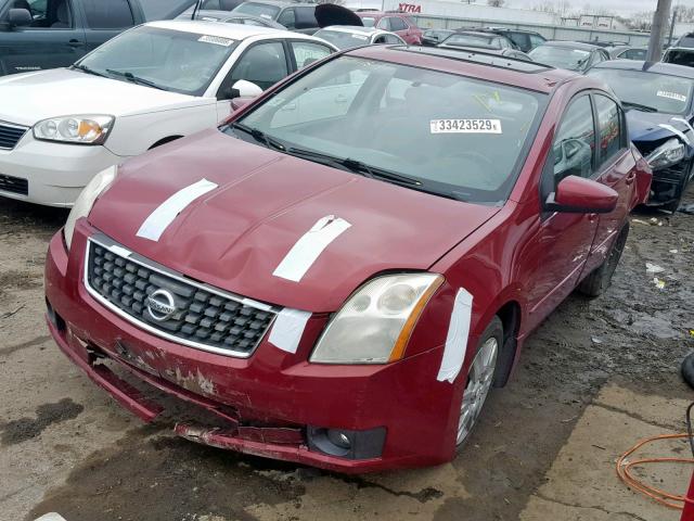 3N1AB61E27L664179 - 2007 NISSAN SENTRA 2.0 BURGUNDY photo 2