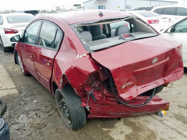 3N1AB61E27L664179 - 2007 NISSAN SENTRA 2.0 BURGUNDY photo 3