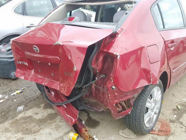 3N1AB61E27L664179 - 2007 NISSAN SENTRA 2.0 BURGUNDY photo 9