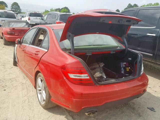 WDDGF4HB1ER306370 - 2014 MERCEDES-BENZ C 250 RED photo 3