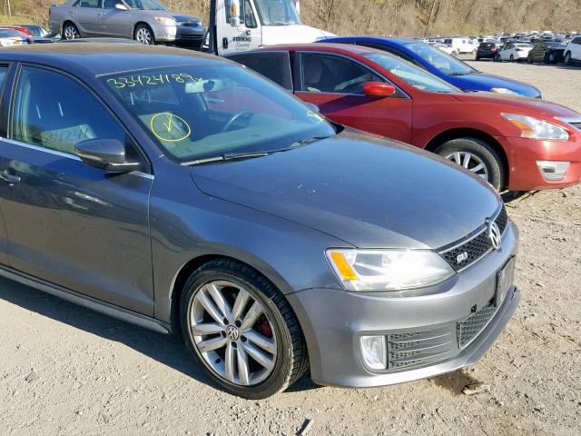 3VW4A7AJ3DM275201 - 2013 VOLKSWAGEN JETTA GLI GRAY photo 9