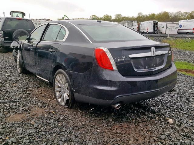 1LNHL9ER5CG805473 - 2012 LINCOLN MKS BLACK photo 3