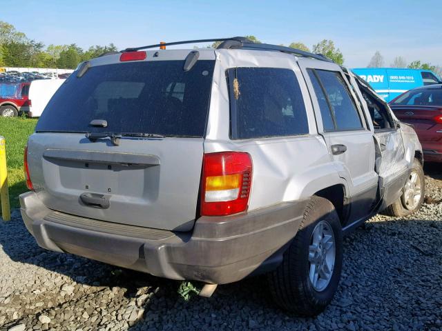 1J4GX48S04C205095 - 2004 JEEP GRAND CHER SILVER photo 4