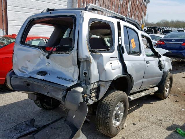 5N1ED28Y6YC583874 - 2000 NISSAN XTERRA XE SILVER photo 4