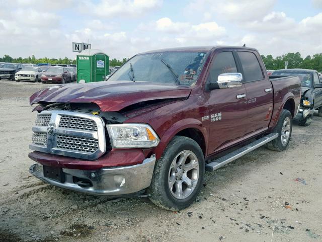 1C6RR7NT0HS660085 - 2017 RAM 1500 LARAM MAROON photo 2