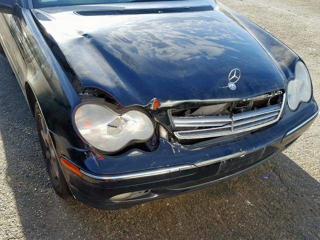 WDBRF61J22F189538 - 2002 MERCEDES-BENZ C 240 BLACK photo 9