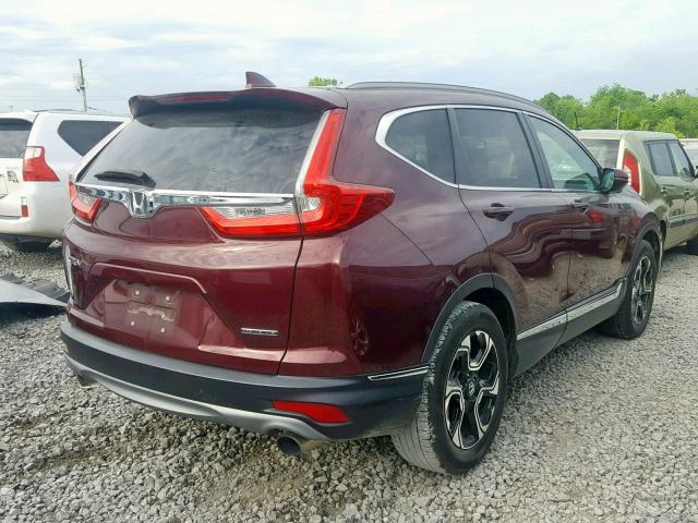 5J6RW1H95HL006041 - 2017 HONDA CR-V TOURI MAROON photo 4