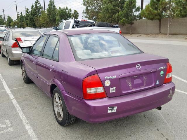 JM1BJ225130153744 - 2003 MAZDA PROTEGE DX PURPLE photo 3