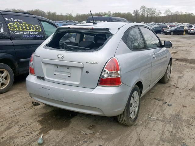 KMHCM3AC9AU167667 - 2010 HYUNDAI ACCENT BLU SILVER photo 4