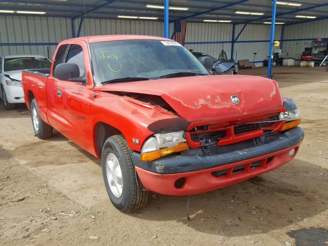 1B7GL22X1XS186304 - 1999 DODGE DAKOTA RED photo 1