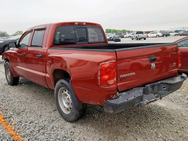 1D7HE28N06S522534 - 2006 DODGE DAKOTA QUA RED photo 3