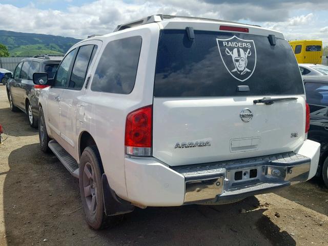 5N1AA08A45N717358 - 2005 NISSAN ARMADA SE WHITE photo 3