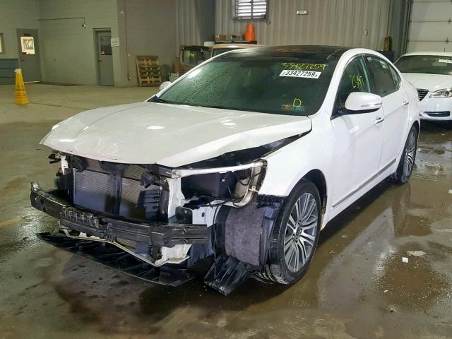 KNALN4D70E5139467 - 2014 KIA CADENZA PR WHITE photo 2