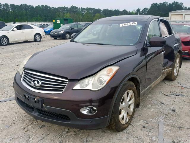 JN1AJ0HR1AM753618 - 2010 INFINITI EX35 BASE MAROON photo 2