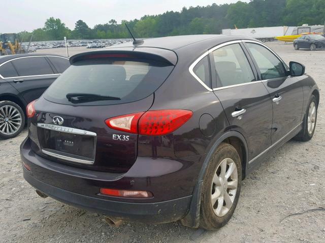 JN1AJ0HR1AM753618 - 2010 INFINITI EX35 BASE MAROON photo 4