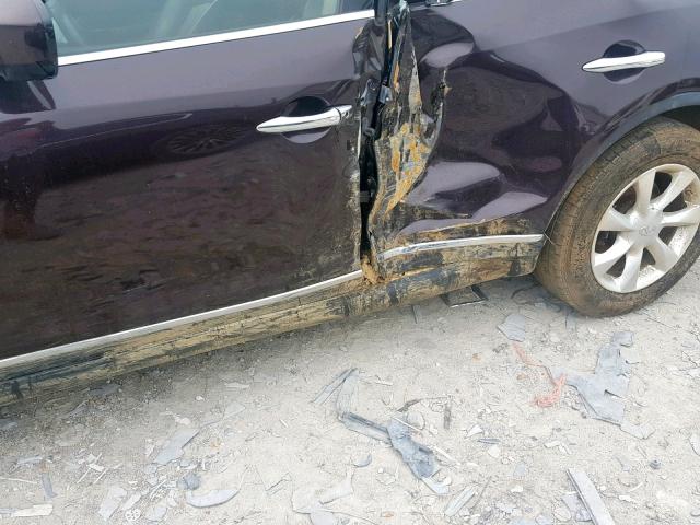 JN1AJ0HR1AM753618 - 2010 INFINITI EX35 BASE MAROON photo 9