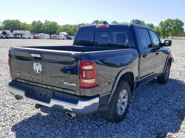 1C6SRFJT4KN701387 - 2019 RAM 1500 LARAM BLACK photo 4