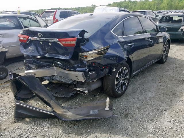 4T1BK1EB8HU254459 - 2017 TOYOTA AVALON XLE BLUE photo 4