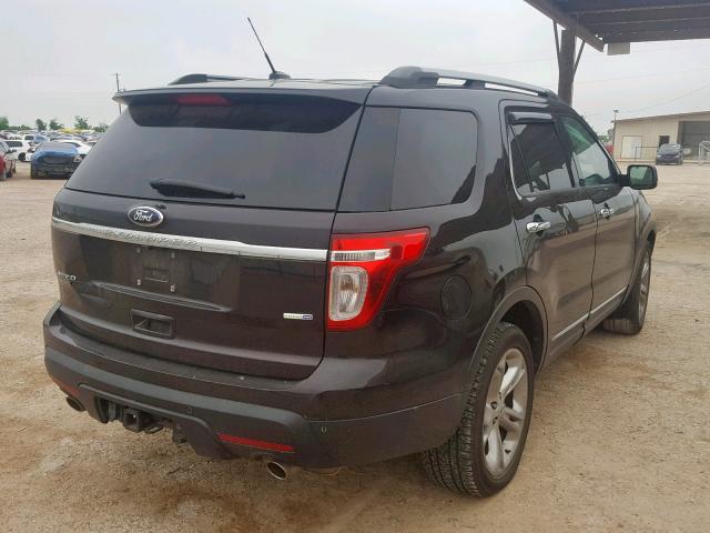 1FM5K8F84EGB94358 - 2014 FORD EXPLORER L BLACK photo 4