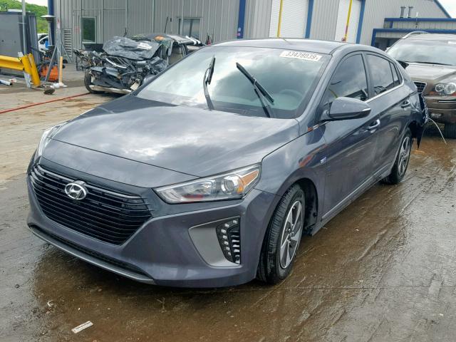 KMHC75LC0JU089585 - 2018 HYUNDAI IONIQ SEL GRAY photo 2