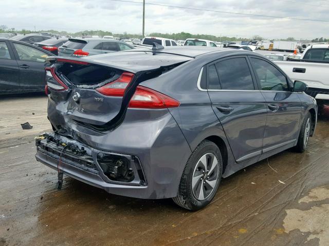 KMHC75LC0JU089585 - 2018 HYUNDAI IONIQ SEL GRAY photo 4