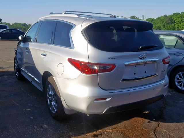 5N1AL0MN8DC315338 - 2013 INFINITI JX35 SILVER photo 3