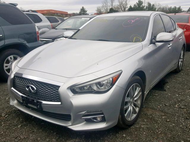 JN1BV7AR0EM693932 - 2014 INFINITI Q50 BASE SILVER photo 2