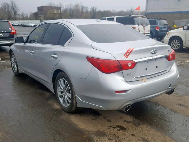 JN1BV7AR0EM693932 - 2014 INFINITI Q50 BASE SILVER photo 3