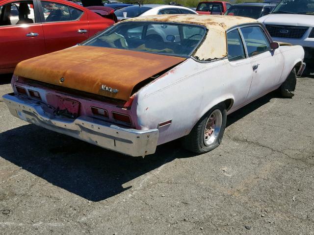 1Y27F3L205357 - 1973 CHEVROLET NOVA MAROON photo 4