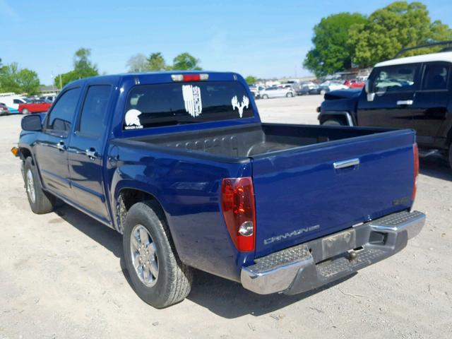 1GTCS139X98126467 - 2009 GMC CANYON BLUE photo 3