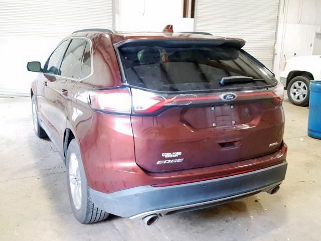 2FMPK3J83GBC65966 - 2016 FORD EDGE SEL BROWN photo 3