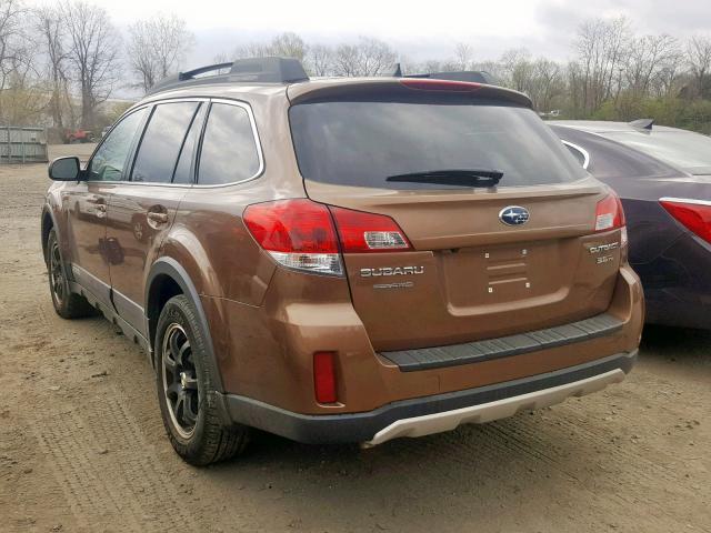 4S4BRDLC1C2293665 - 2012 SUBARU OUTBACK 3. BROWN photo 3