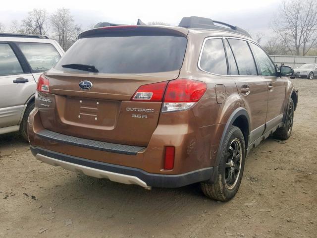 4S4BRDLC1C2293665 - 2012 SUBARU OUTBACK 3. BROWN photo 4