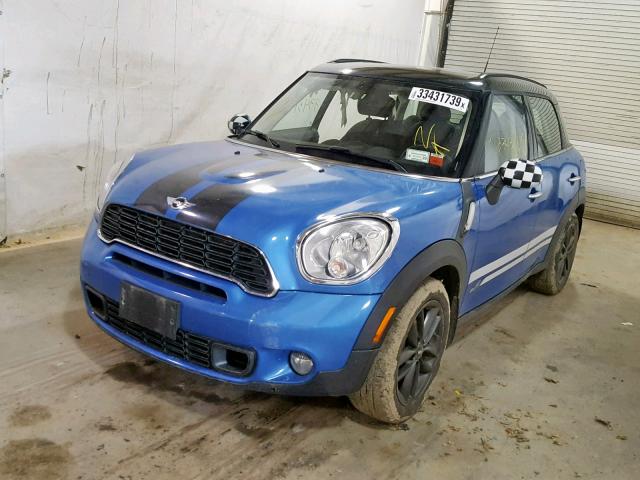 WMWZC5C58EWP36074 - 2014 MINI COOPER S C BLUE photo 2