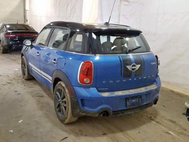 WMWZC5C58EWP36074 - 2014 MINI COOPER S C BLUE photo 3