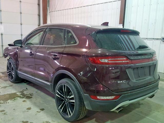 5LMTJ3DH1HUL03815 - 2017 LINCOLN MKC RESERV MAROON photo 3