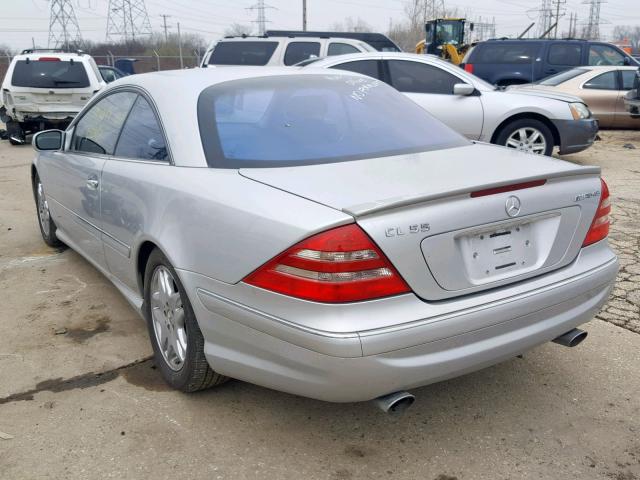 WDBPJ73J61A014875 - 2001 MERCEDES-BENZ CL 55 AMG SILVER photo 3