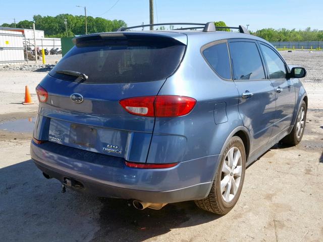 4S4WX86C164429649 - 2006 SUBARU B9 TRIBECA BLUE photo 4