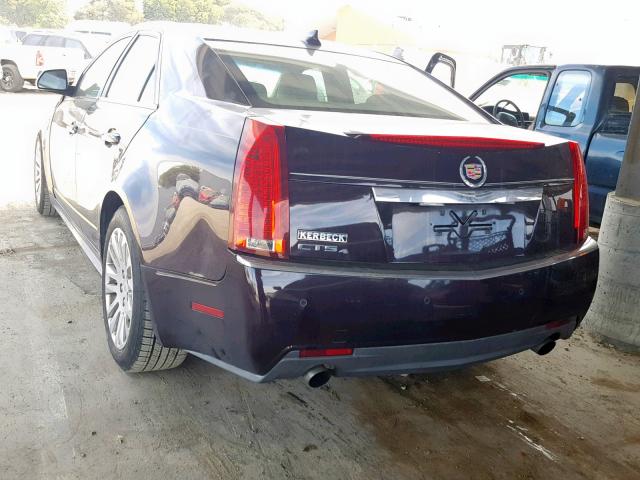 1G6DM5EG6A0130765 - 2010 CADILLAC CTS PERFOR BURGUNDY photo 3