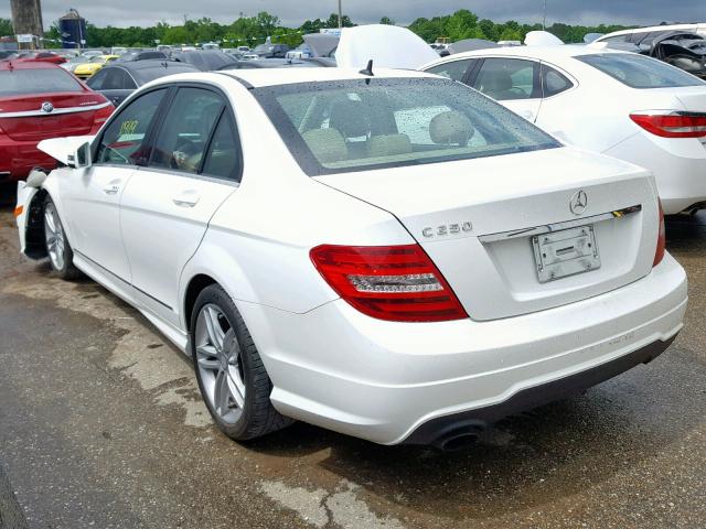 WDDGF4HB5ER310549 - 2014 MERCEDES-BENZ C 250 WHITE photo 3