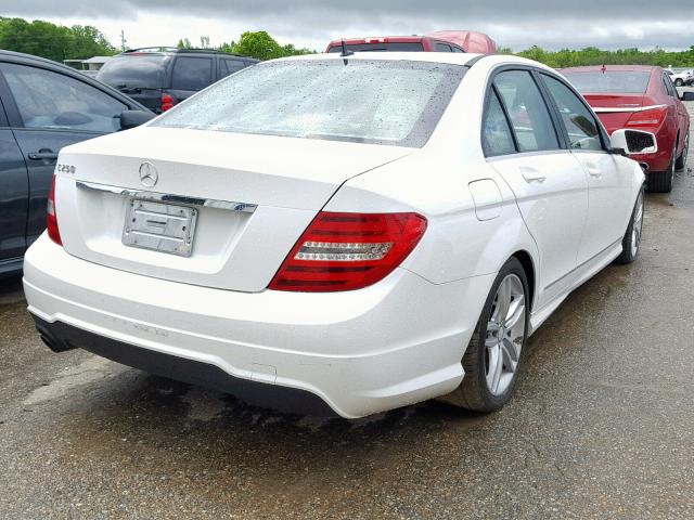 WDDGF4HB5ER310549 - 2014 MERCEDES-BENZ C 250 WHITE photo 4