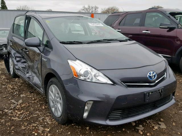 JTDZN3EU5EJ010711 - 2014 TOYOTA PRIUS V GRAY photo 1