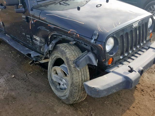 1J4GA59157L218491 - 2007 JEEP WRANGLER S BLACK photo 9