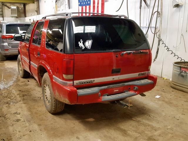 1GKDT13W5W2553033 - 1998 GMC JIMMY RED photo 3