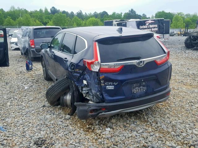 5J6RW1H85JA007926 - 2018 HONDA CR-V EXL BLUE photo 3