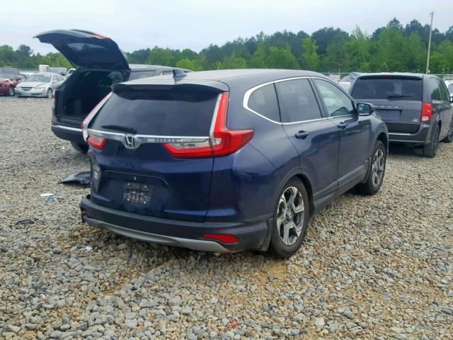 5J6RW1H85JA007926 - 2018 HONDA CR-V EXL BLUE photo 4