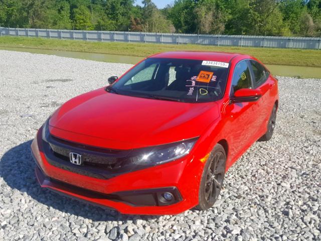 2HGFC2F83KH506688 - 2019 HONDA CIVIC SPOR RED photo 2