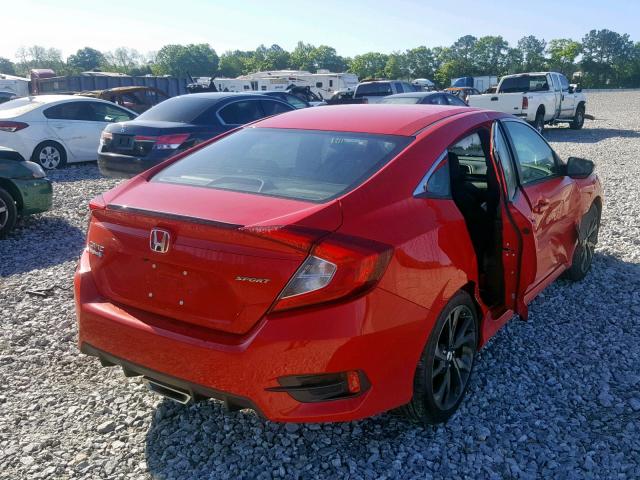 2HGFC2F83KH506688 - 2019 HONDA CIVIC SPOR RED photo 4
