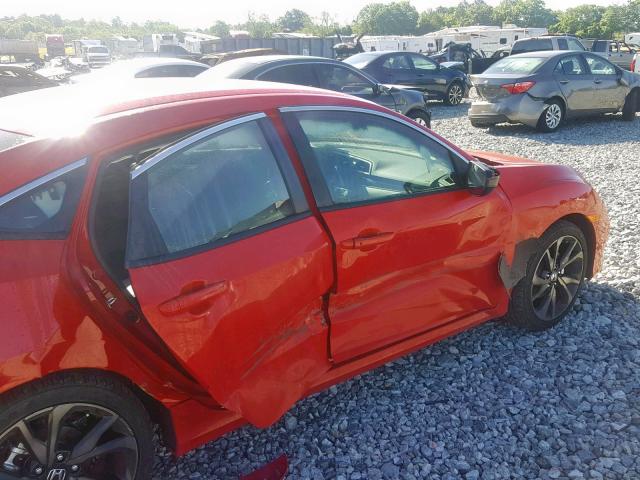 2HGFC2F83KH506688 - 2019 HONDA CIVIC SPOR RED photo 9